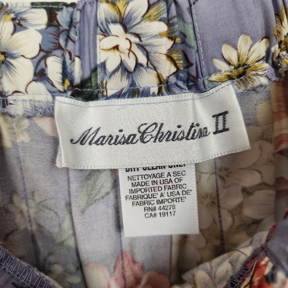 Vintage 90s High Rise A-Line Floral Cottagecore Skirt Midi Peasant Blue 1X 2X 3X - Picture 6 of 8